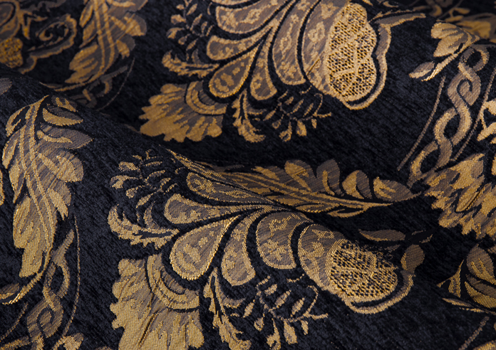 Shiraz Pencil Pleat, Black - Ready Made Curtains - Image 4